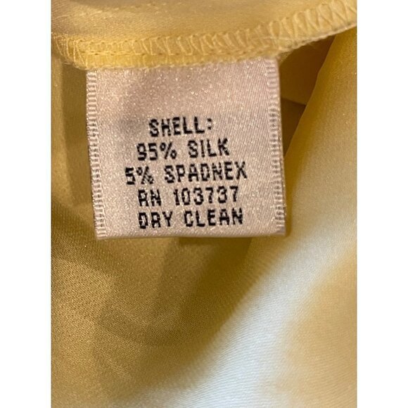 Ali Ro‎ Yellow Silk Tank Overlay Geometric Sequins Skirt Mini Dress Size 4 - Picture 9 of 10